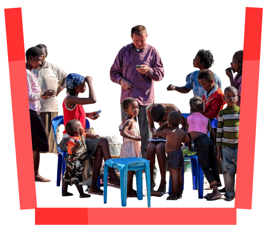 Charity supporting families through food aid in Nigeria